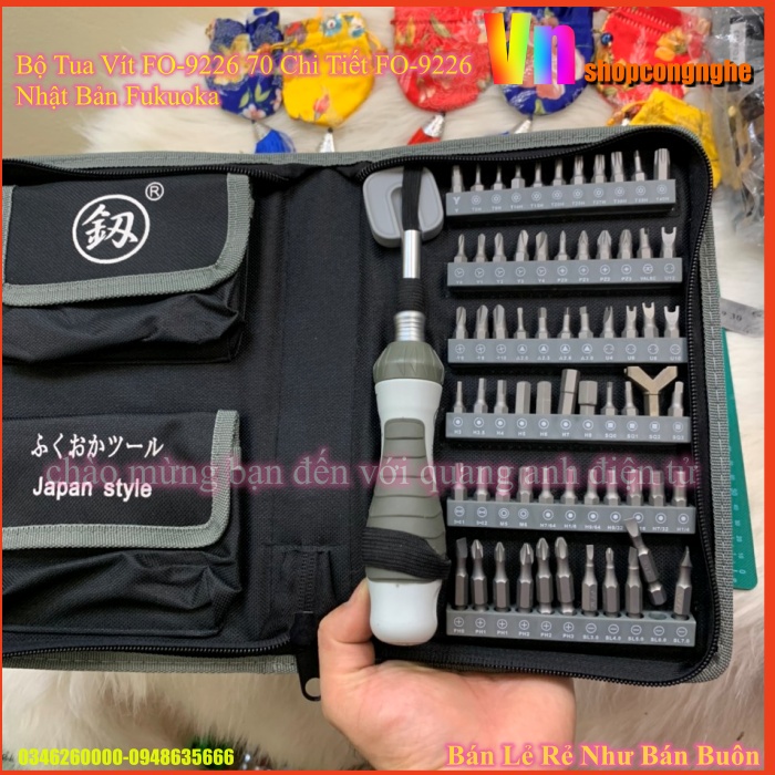 Bộ Tua Vít FO-9226 70 Chi Tiết FO-9226 Nhật Bản Fukuoka