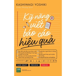 Sách - kỹ năng viết báo cáo hiệu quả - ttr bookstore