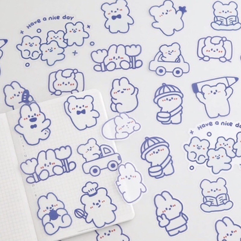(UP5)Set sticker gấu trong đáng yêu