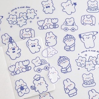 Set sticker gấu trong đáng yêu