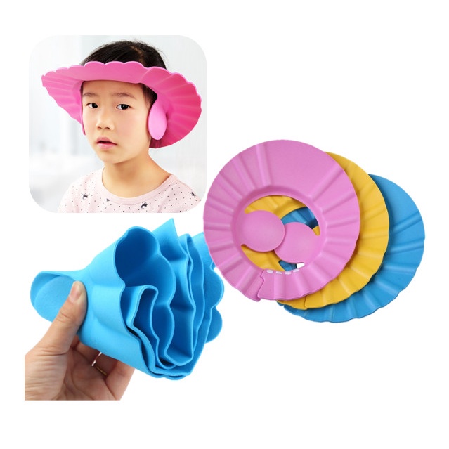 Mũ Gội Đầu Chắn Nước Bảo Vệ Tai Có Thể Điểu Chỉnh Kích Cỡ Cho Bé Yêu Siêu Nhẹ ( Màu Ngẫu Nhiên)