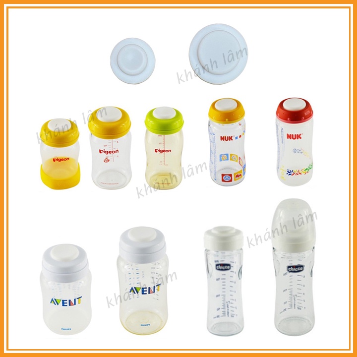 Nắp chặn bình sữa cổ rộng, bình sữa cổ hẹp chất liệu silicon P20