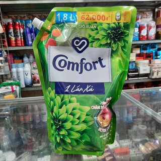 Nước xả vải Comfort một lần xả hương gió xuân túi 1.8 lít