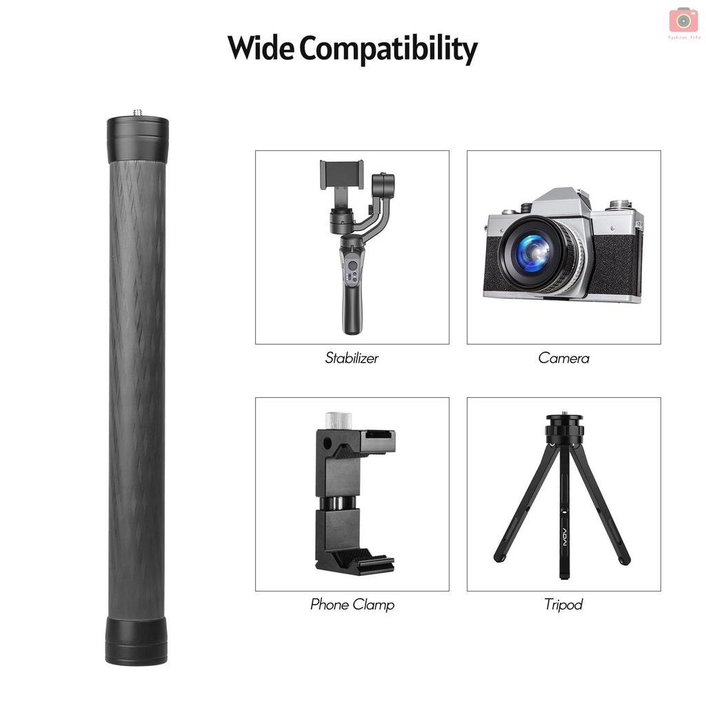 Thanh nối dài 35cm/13.8in với 1/4-inch 3/8-inch bằng sợi Carbon thông dụng cho giá đỡ máy ảnh | BigBuy360 - bigbuy360.vn