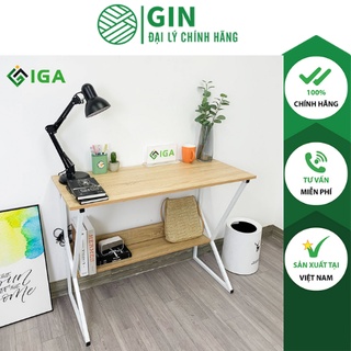 Bàn làm việc thông minh kết hợp kệ sách, Bàn học gỗ giá rẻ-GM18