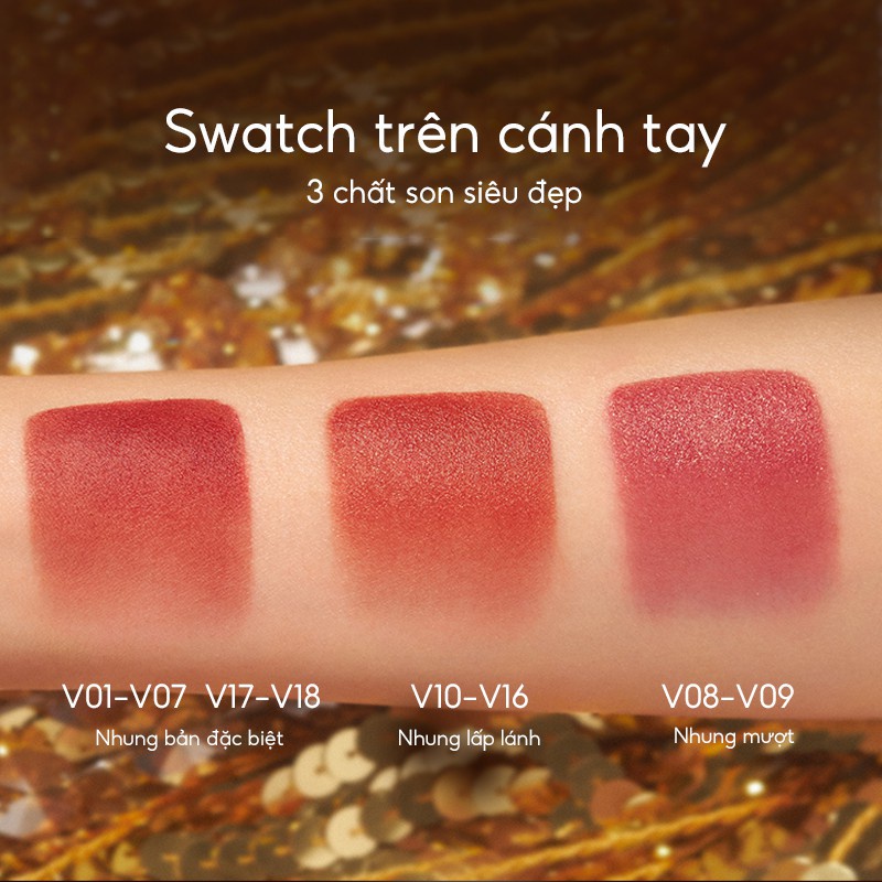 Son Kem PERFECT DIARY Velvet Nhung Lì Màu Sắc Thời Trang