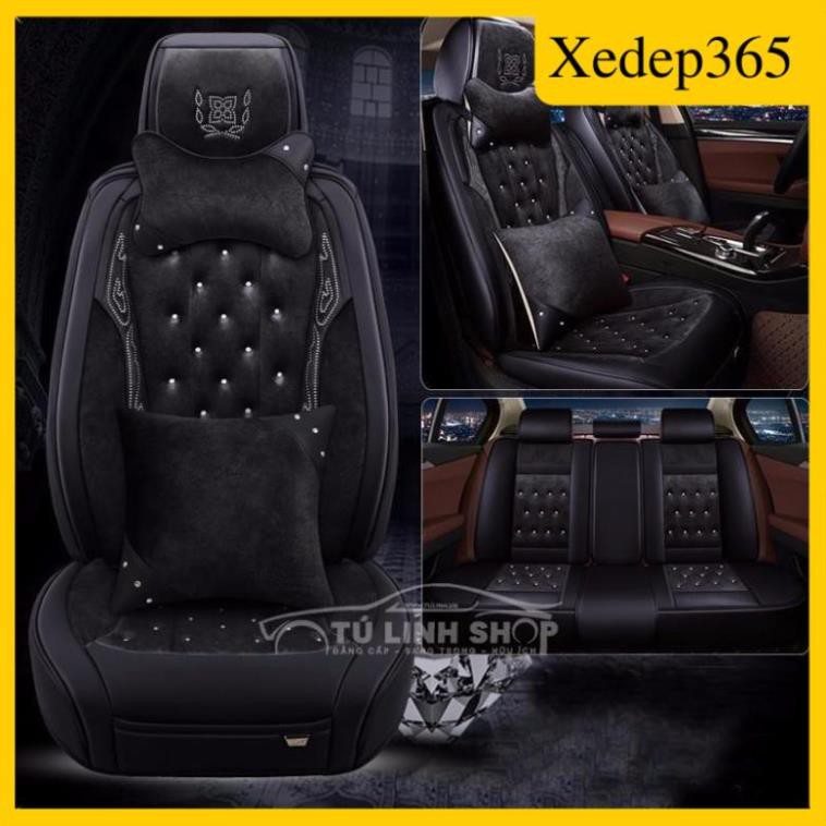[𝐅𝐑𝐄𝐄𝐒𝐇𝐈𝐏 - Hàng loại 1] Bộ áo bọc ghế ô tô 6D bằng da cao cấp mẫu 8 - bọc kín ghế