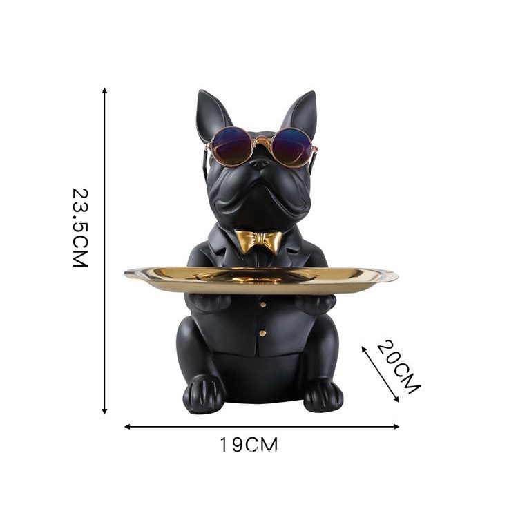 Khay đựng nến thơm bulldog Manor Candle, dùng để trang trí nhà cửa