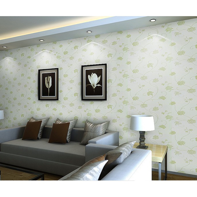 1 mét Decal giấy dán tường hoa dây xanh khổ 45cm keo sẵn | BigBuy360 - bigbuy360.vn