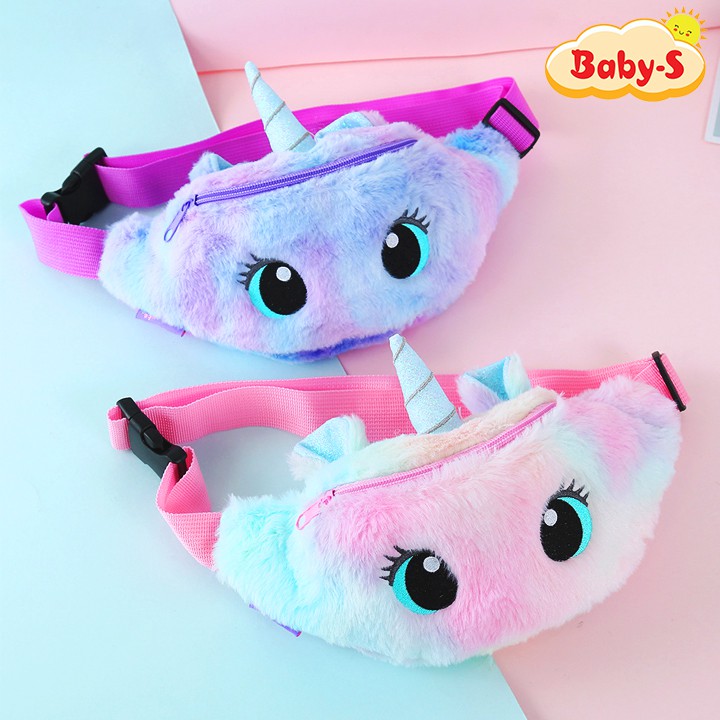 Túi bao tử Unicorn cho bé gái bằng bông mịn màu pastel ngộ nghĩnh đáng yêu Baby-S – STX037