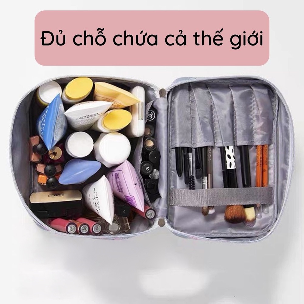 Túi Đựng Mỹ Phẩm GG686 Mới Về - Đựng Đồ Trang Điểm Xách Tay Hình Hộp Họa Tiết Bắt Mắt