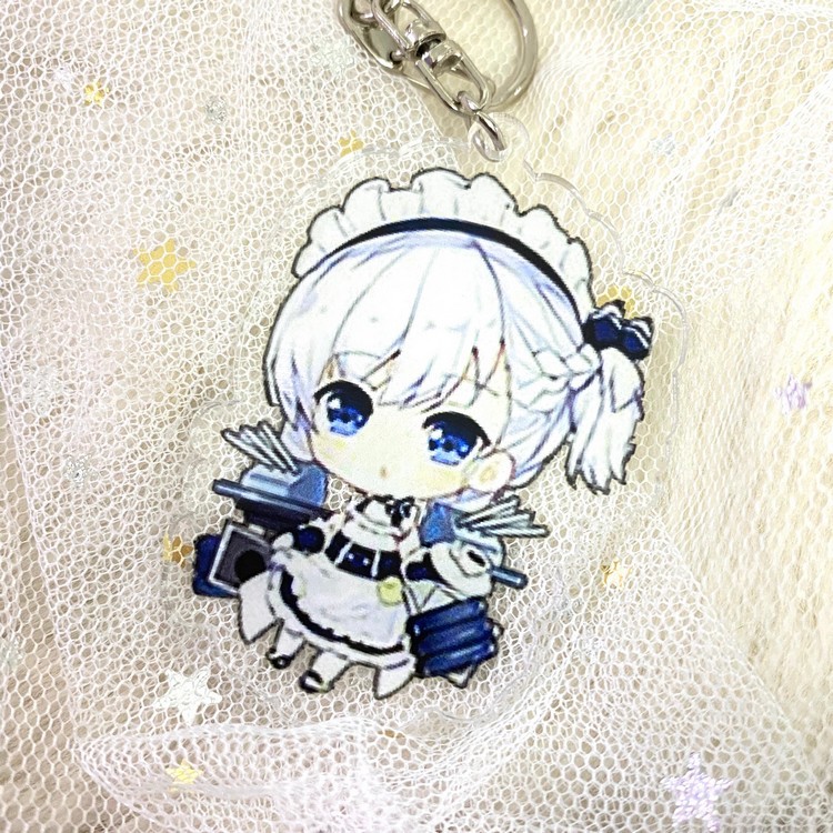 ( Mica trong acrylic) Móc khóa Azur Lane ver cute in hình anime chibi