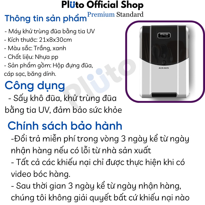 Máy sấy đũa muỗng thông minh, hộp khử trùng đũa muỗng bằng tia UV
