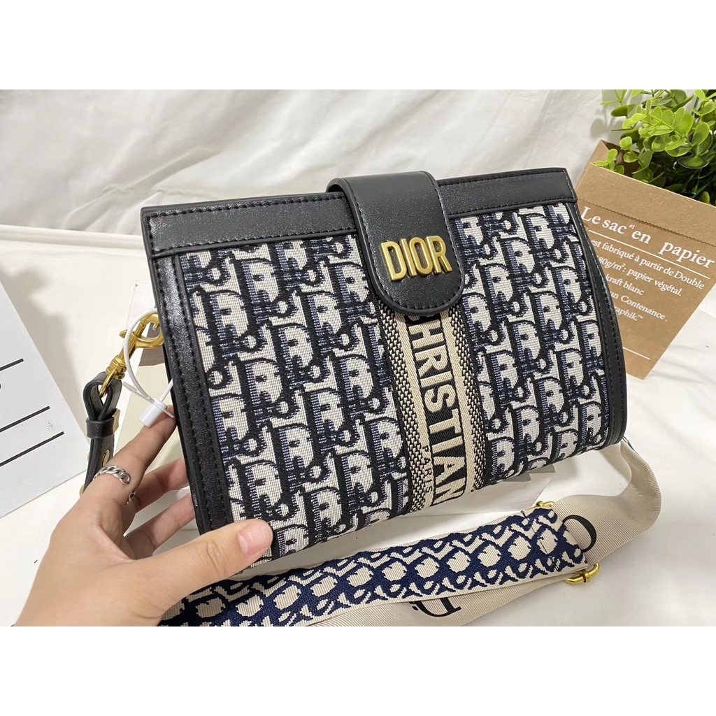 Dior_Túi đeo chéo phụ nữ Túi xách sang trọng bằng da PU Túi đeo chéo lớn