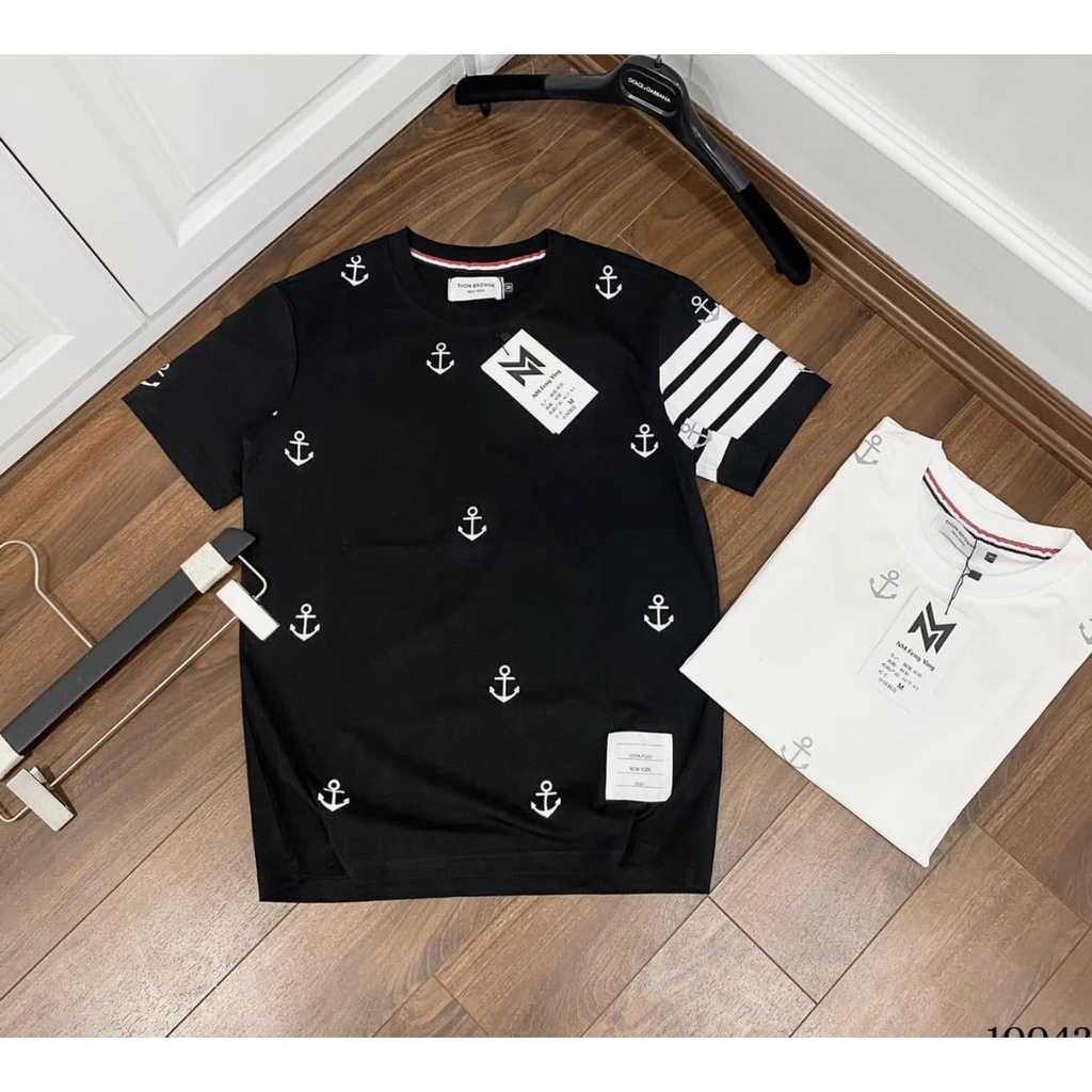 Áo Phông Hè Tay Ngắn In Mỏ Neo, Áo Thun Nam Nữ Phong Cách Trẻ Trung Năng Động