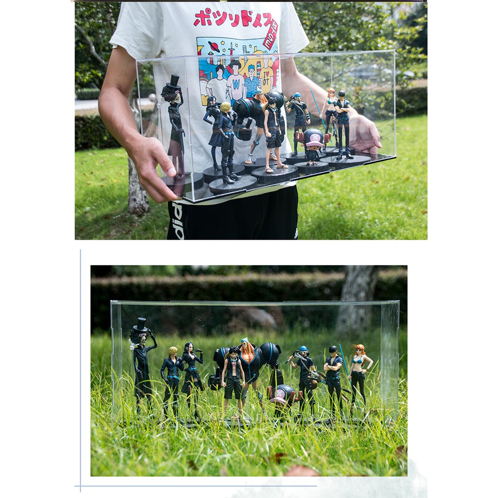 Bô 9 mô hình băng Luffy mũ rơm áo đen - One piece gold