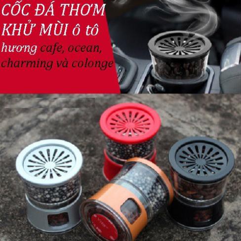 Cốc đá thơm CAO CẤP hương cà phê và nước hoa từ đá núi lửa hoạt tính khử vi khuẩn nấm gây mùi