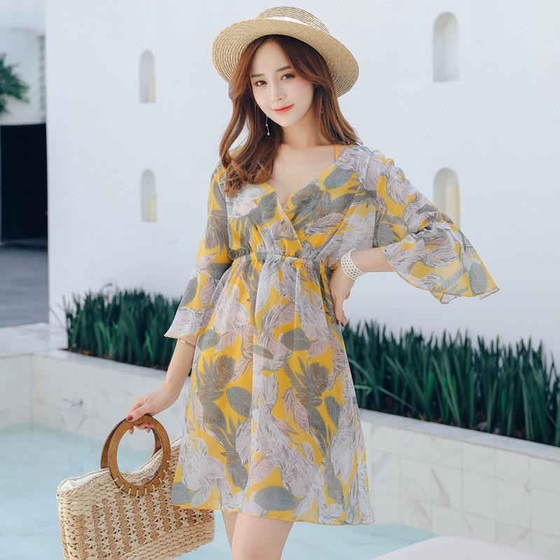 Set Đồ Tắm In Họa Tiết Hoa Lá Thời Trang Quyến Rũ Dành Cho Nữ | BigBuy360 - bigbuy360.vn