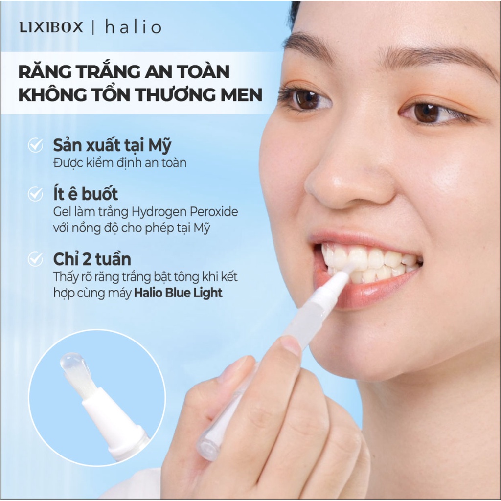 Máy Tẩy Trắng Răng Halio Blue Light Professional Teeth Whitening Enhancer (kèm Bút tẩy trắng)