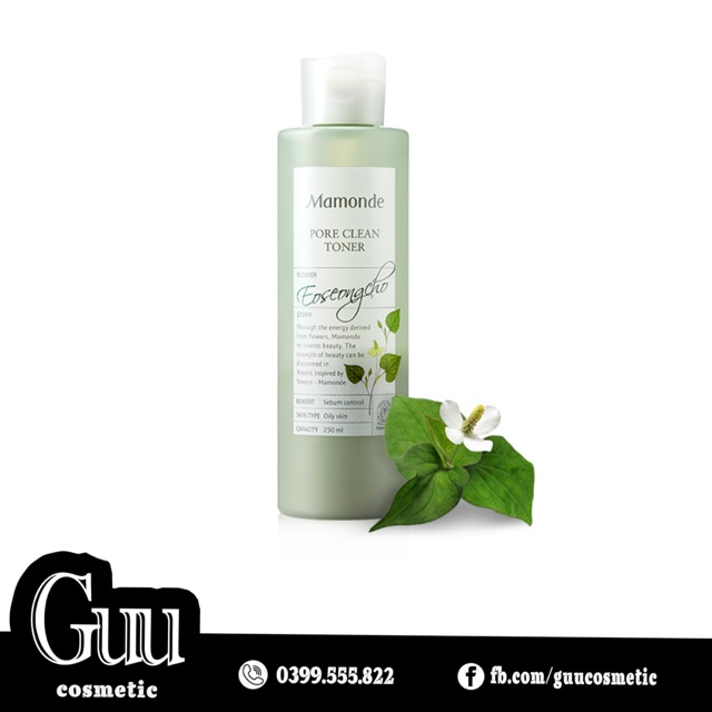 Nước hoa hồng diếp cá bùn non Mamonde Pure Clean Toner - Guu