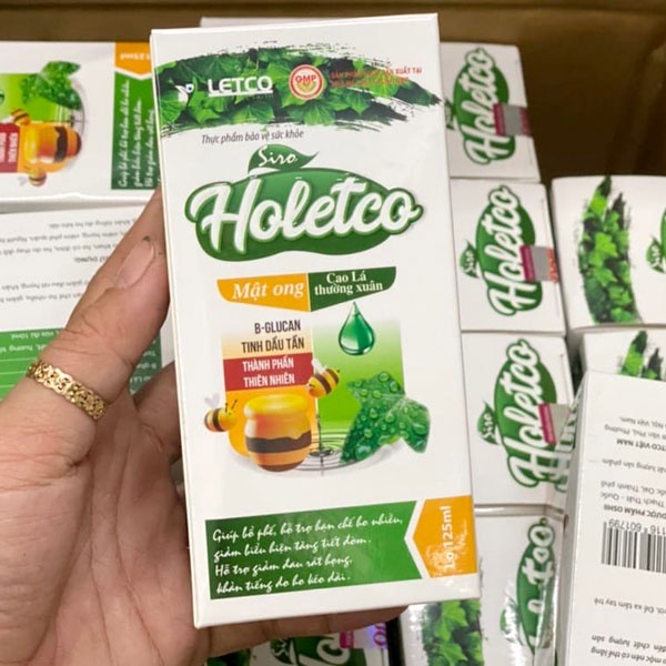 Siro Holetco - Hỗ trợ giảm khàn tiếng do ho kéo dài, giảm đau rát họng, hỗ trợ giảm tiết đờm, giúp bổ phế (125ml)