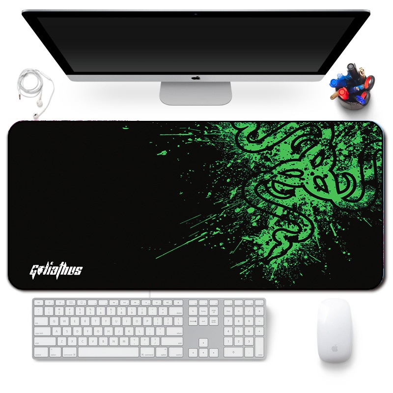 Bàn Di Miếng Tấm Lót Chuột Kích Thước Lớn 30X70 Xanh Đen, bàn di hình game, mẫu ngẫu nhiên.