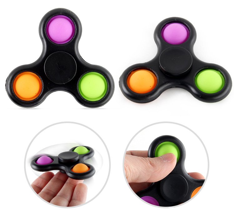  COB ABS Fidget Spinner EDC Spinner For Autism ADHD Anti Stress Hand Spinners Bearing Trispinner Finger Toy Focus Fidgeting Restless Tri-Spinner High Quality Adult Kids Funny Toys