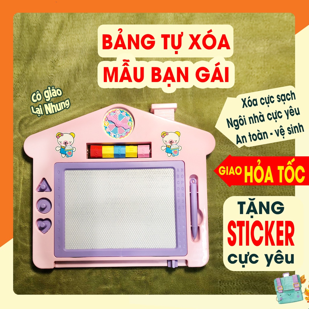 Bảng tự xóa sáng tạo, bảng nam châm, học sinh tập viết vẽ hình