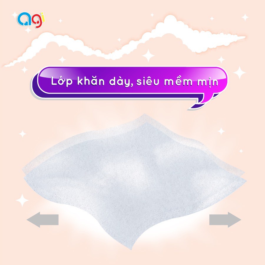 Khăn giấy ướt -Khăn ướt AGI cao cấp không mùi 100 tờ giao màu ngẫu nhiên