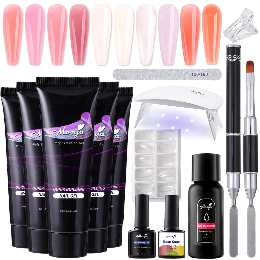 MONJA [Hàng mới về] Bộ 9 Dụng Cụ Làm Móng Chuyên Dụng Chất Lượng Cao
