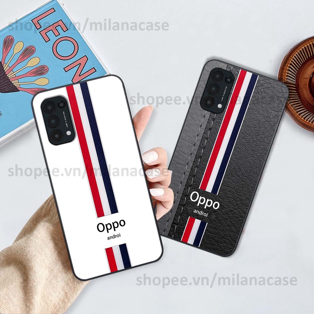 Ốp Oppo Reno5 4G / Reno5 5G / Reno 5 in giả da phong cách thể thao, cá tính, thời trang