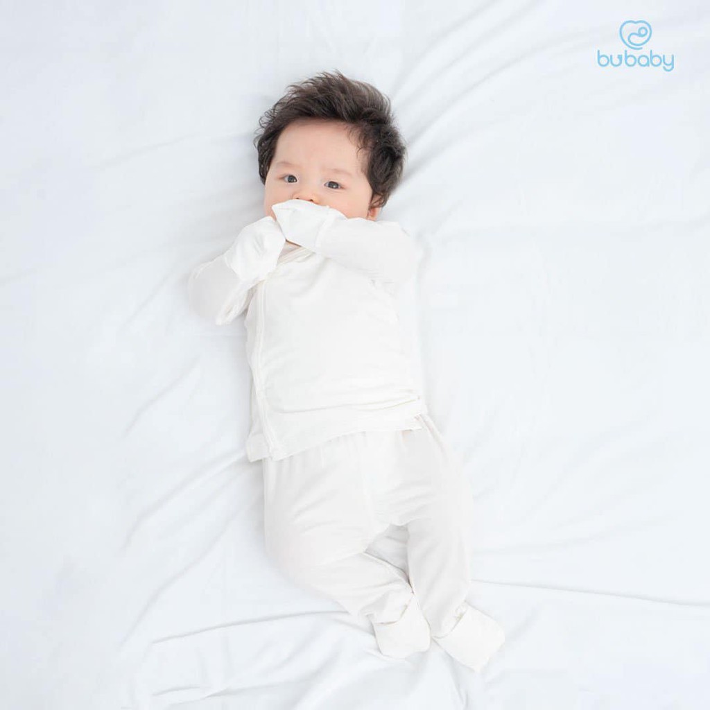 Đồ Bộ Bé Trai, Bé Gái Sơ Sinh Bu baby BamBus Glory Dài Tay Cài Chéo, Bộ Đồ Sơ Sinh Cao Cấp Cho Bé 0-6M