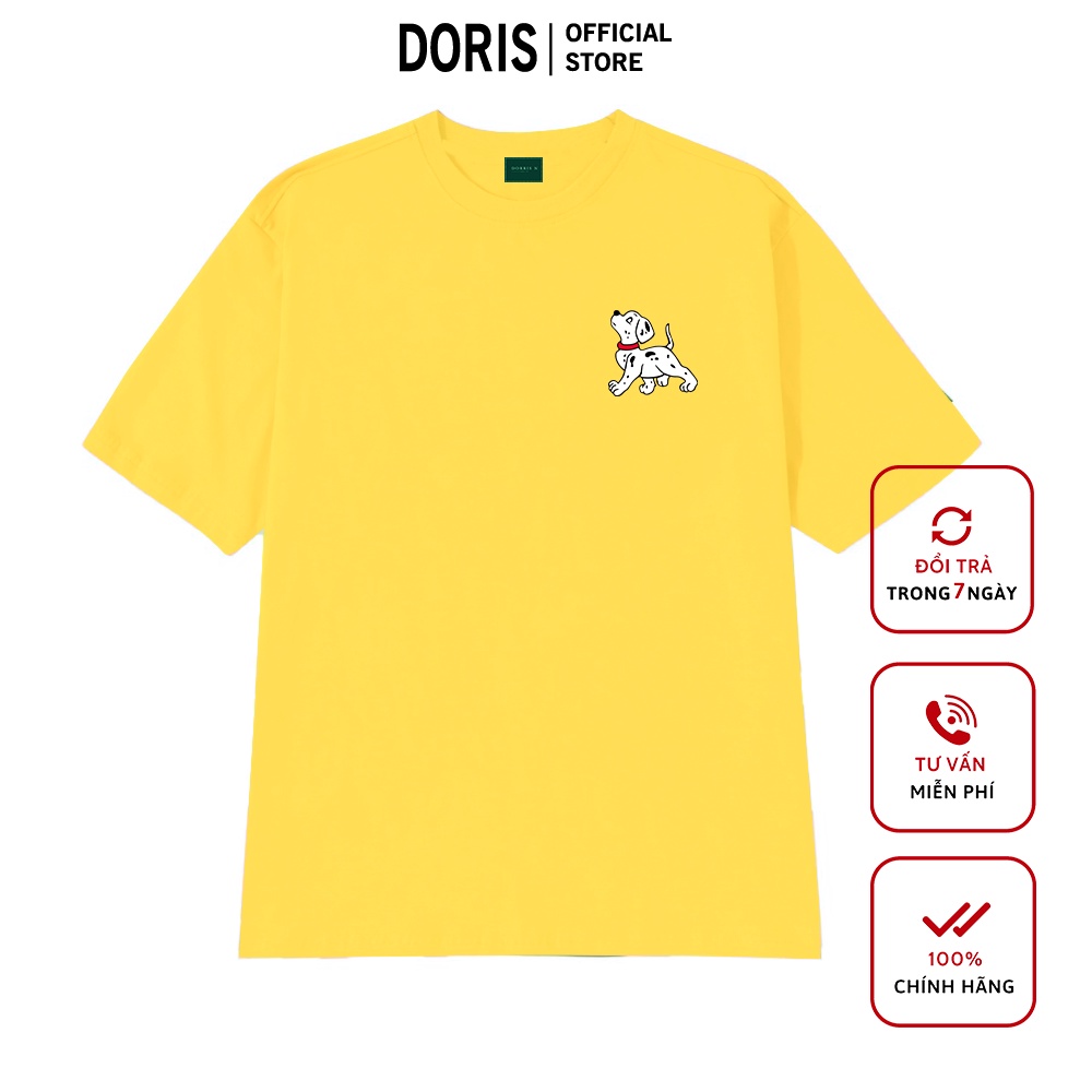 [Mã DORRT8250 giảm 250k] Áo thun Chó đốm chất liệu cotton 100% áo phông form rộng DORRIS N