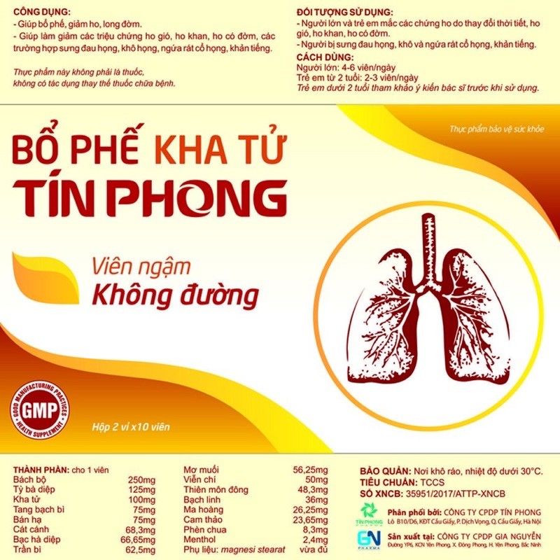 Siro Giảm Ho Bổ Phế Kha Tử Tín Phong 125ml