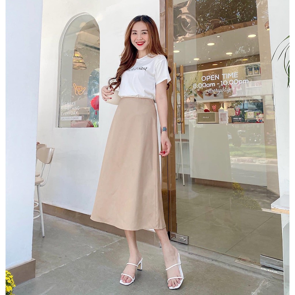 [Mã FADIRECT20 giảm 20K đơn 150K] Chân váy A dài
