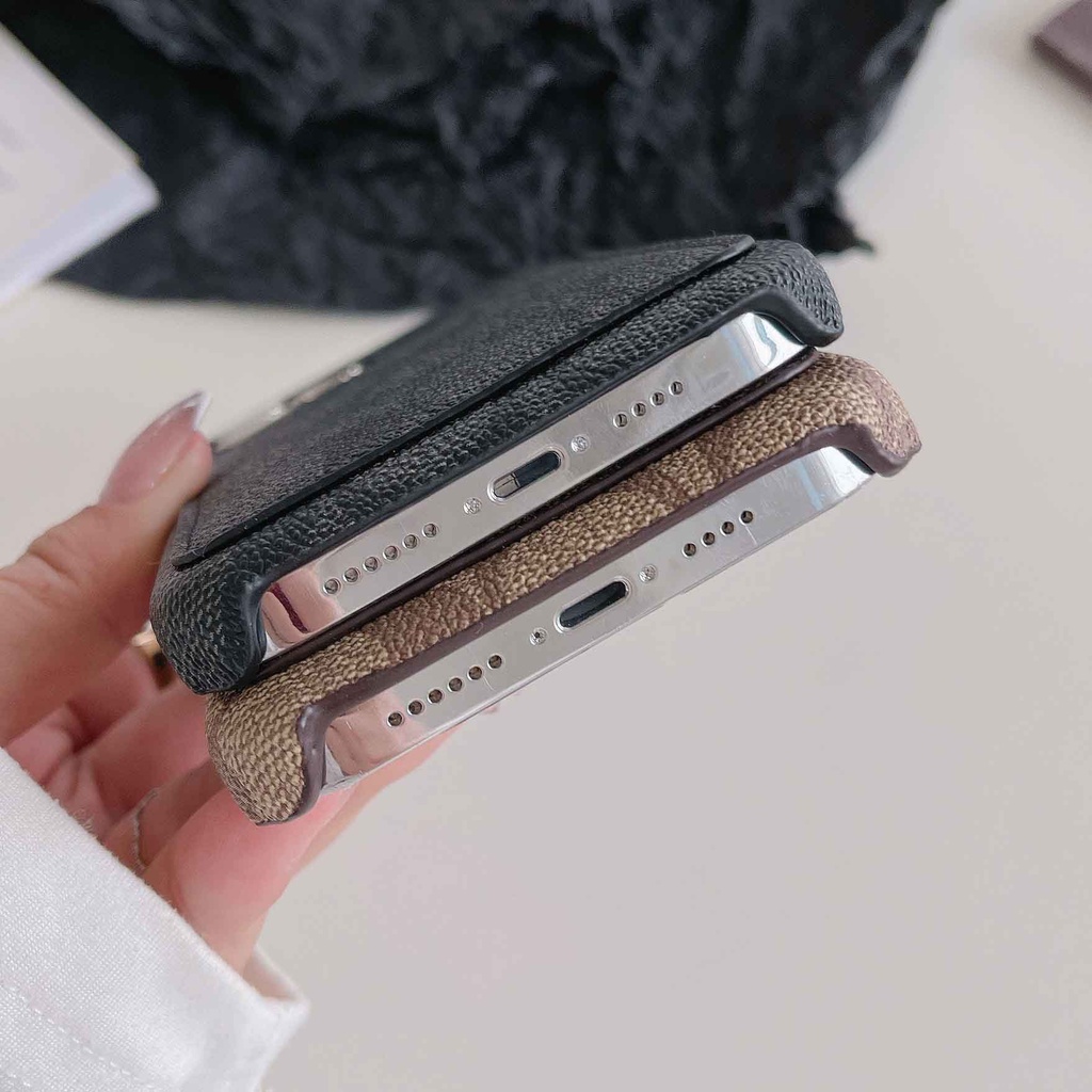 Ốp Điện Thoại Da Có Ngăn Đựng Thẻ Cho iPhone14Max 13promax 12 11 xsmax xr xs