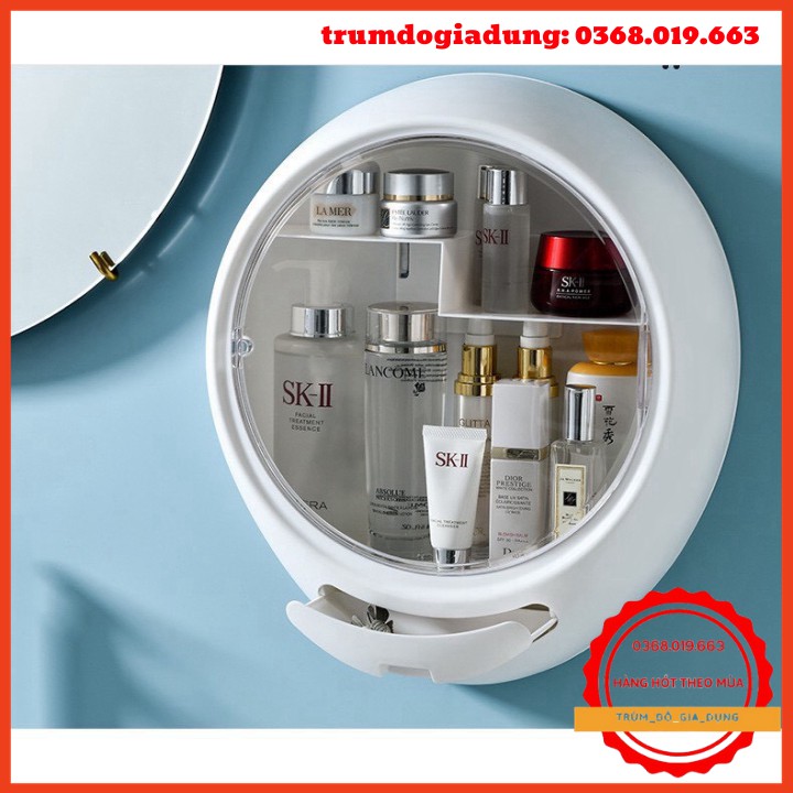 Kệ mỹ phẩm treo tường - Hộp đựng mỹ phẩm treo tường chống bụi