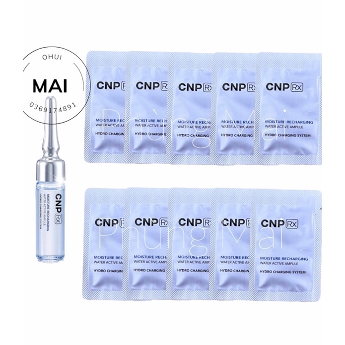 Gói tinh chất cấp nước keo ong xanh serum căng bóng da CNP rx water active ampule