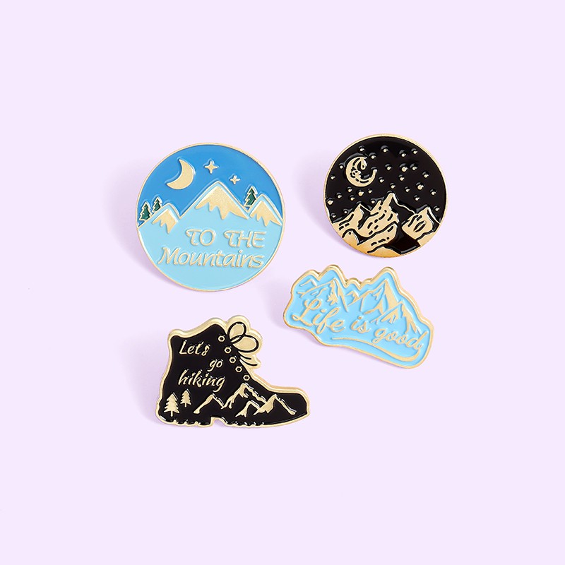 Tag Cài Áo Họa Tiết Hoạt Hình Time To Camp Out Độc Đáo QIHE JEWELRY