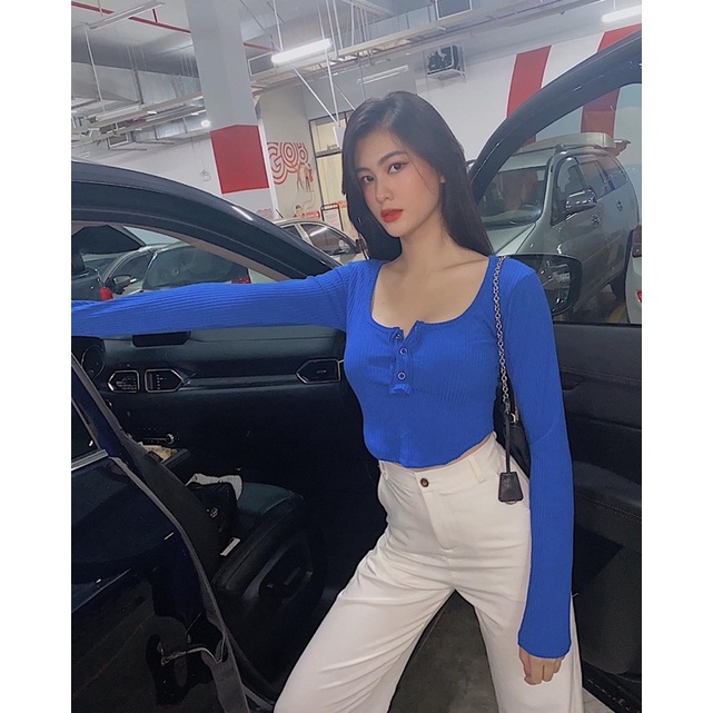 Nút bấm vạt bầu tay dài