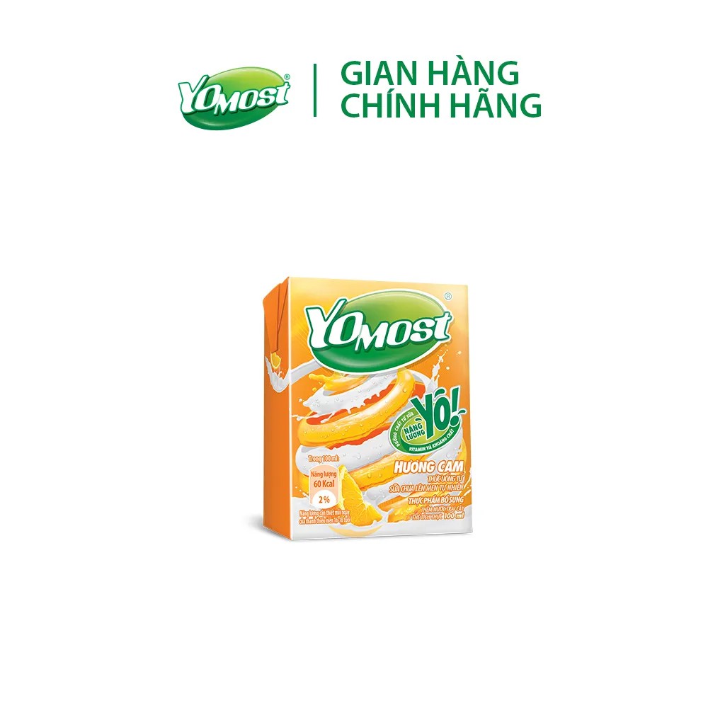 Thùng 48 Hộp Sữa chua uống Yomost vị cam 100ml/hộp