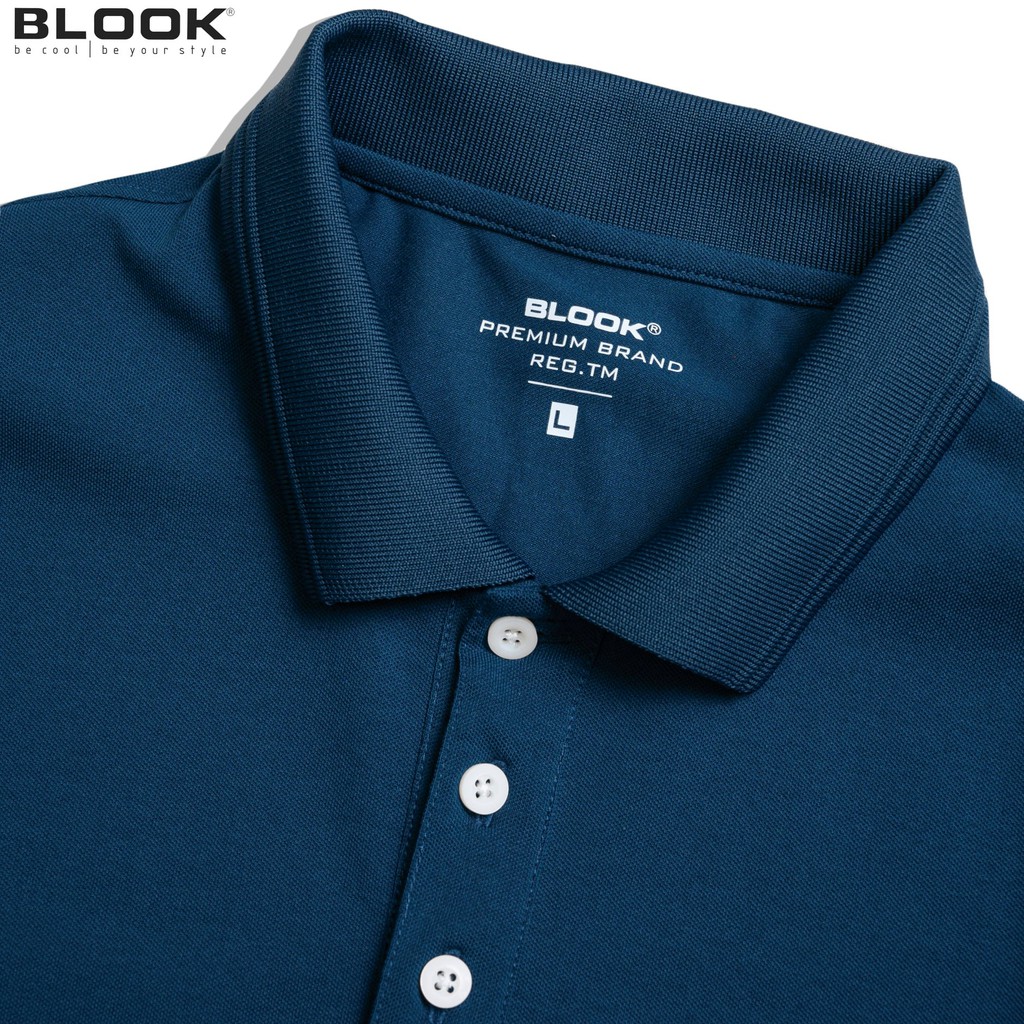 Áo polo basic BLOOK chất vải thun cá sấu cotton co giãn bền màu thêu logo đơn giản màu Xanh Rêu 32083 (HÌNH THẬT)