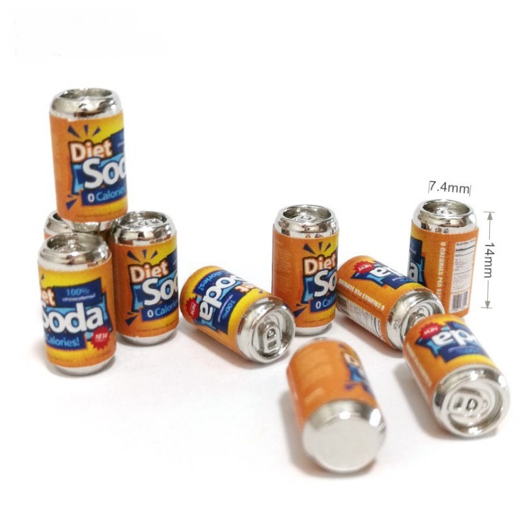 Charm mô hình lon Soda cho các bạn chơi búp bê BJD, trang trí tiểu cảnh, terrarium, DIY