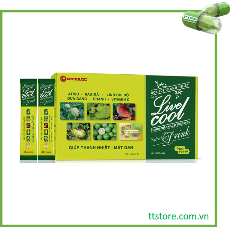 Bột sủi thanh nhiệt Livecool Nam Dược (Hộp 10 gói) [livercool, live cool, liver cool]