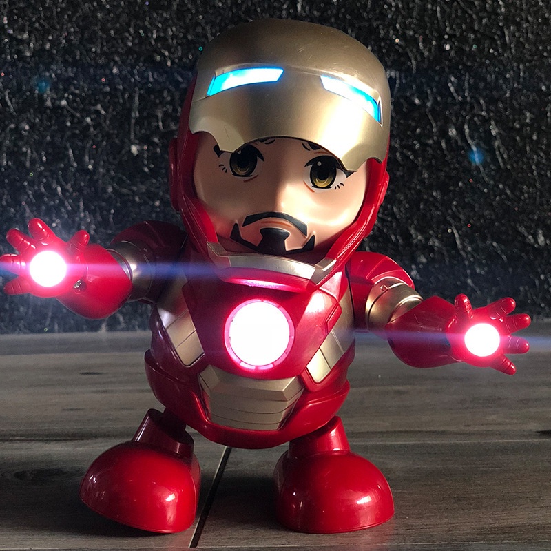 Đồ Chơi Siêu Nhân Iron Man - Có Thể Mở Mặt Nạ-Nhảy Múa-Có Đèn Led