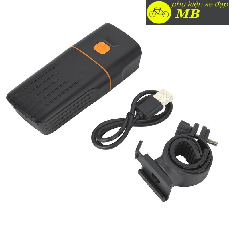 Đèn xe đạp siêu sáng 3 mắt độ sáng 1000lumen cao cấp sạc usb chống nước tích hợp sạc dự phòng