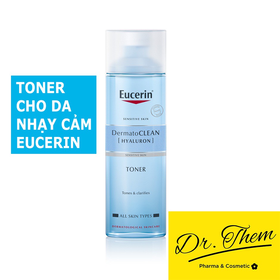 ✅[CHÍNH HÃNG] Nước Hoa Hồng Eucerin Cho Da Nhạy Cảm  Eucerin  DermatoCLEAN HYALURON Toner Eucerin 200ml - Nước Cân Bằng