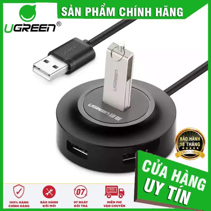 Hub USB 2.0 4 cổng tốc độ cao chính hãng UGREEN CR106 ✔HÀNG CHÍNH HÃNG ✔