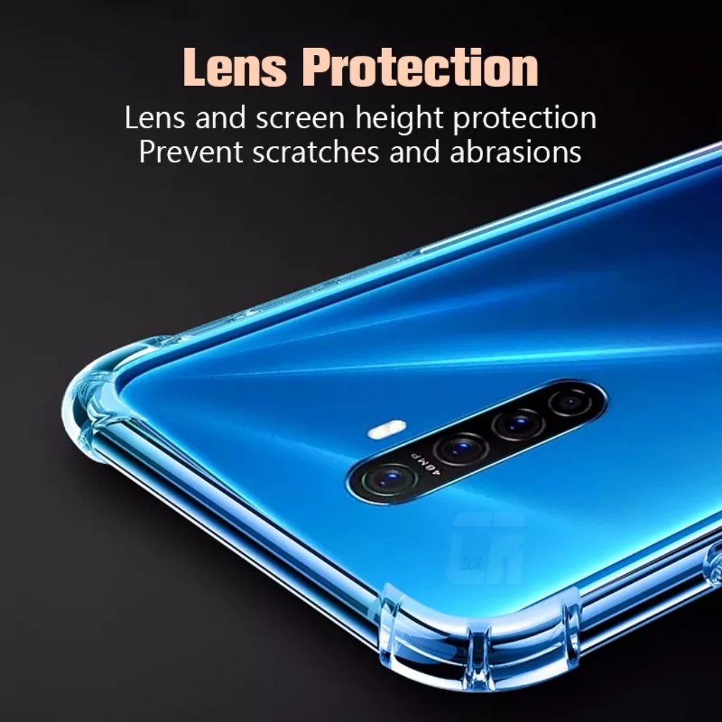 Ốp lưng Oppo Reno 10x Zoom dẻo trong suốt lồi 4 góc chống sốc lâu ố vàng thời trang cao cấp