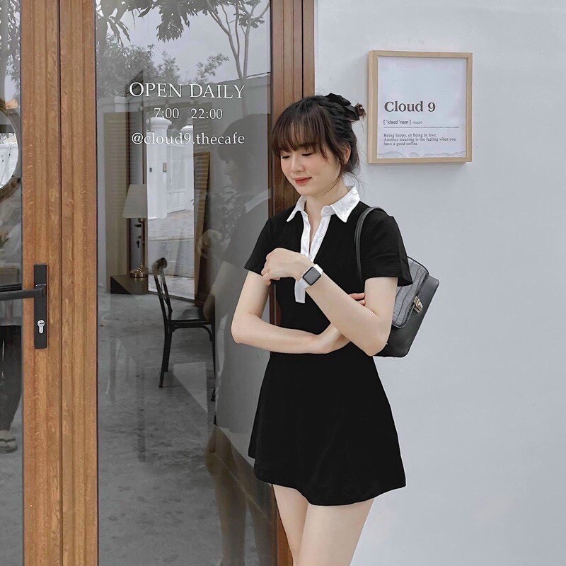 Đầm xòe viền trắng D036 | BigBuy360 - bigbuy360.vn